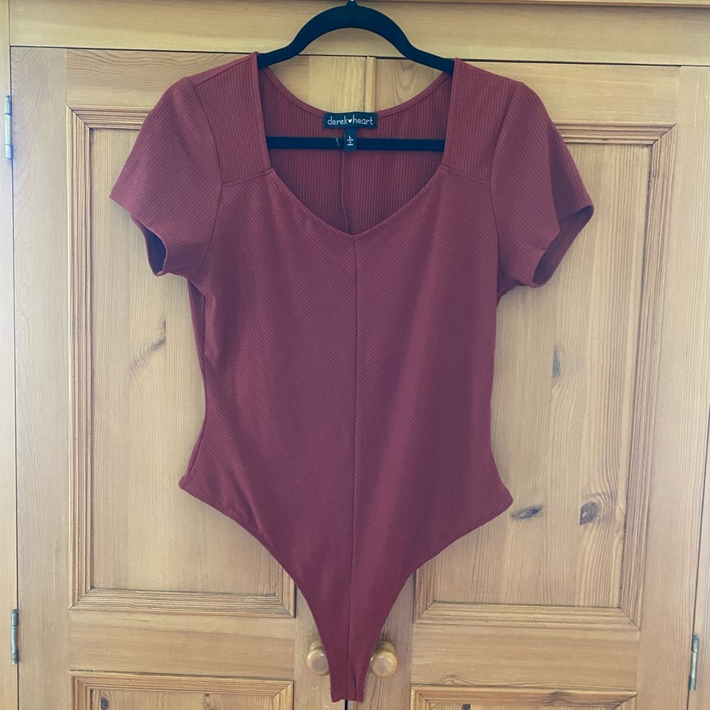 Maroon Short Sleeve Bodysuit